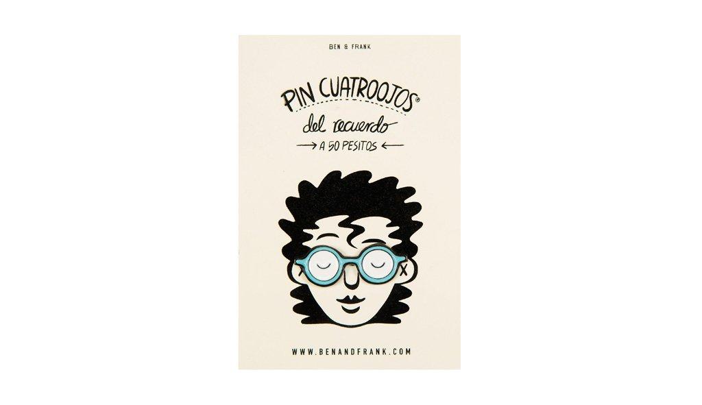 Pin #Cuatroojos Azul